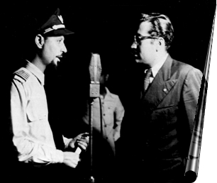 Capt KR Guzdar being interviewed by late Hamid Sayani of All India Radio prior to departure from Santa Cruz Airport, on June 8, 1948 Capt KR Guzdar being interviewed by late Hamid Sayani of All India Radio prior to departure from Santa Cruz Airport, on June 8, 1948