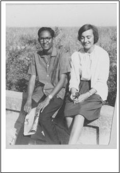 Kailash and Annemarie, August 1965 in Rostock, East Germany. Photo taken by Gerlinde. Kailash and Annemarie, August 1965 in Rostock, East Germany. Photo taken by Gerlinde.