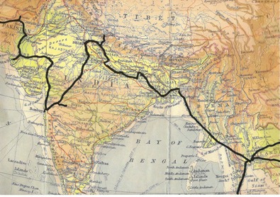 Route of John Cool's Journey. Route of John Cool's Journey