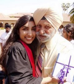 Valarie and Papaji, College Graduation, Stanford University, 2003.