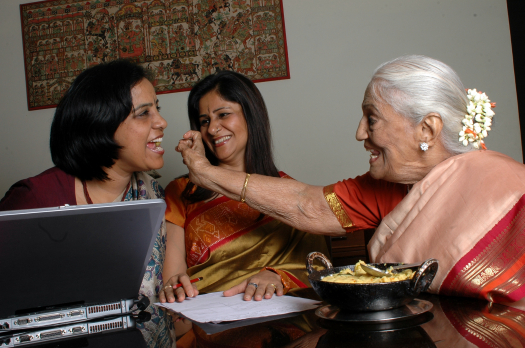 Pratibha Jain, Jigyasa Giri and Pedhata (Mrs. Subhadra Krishna Rau Parigi) Pratibha Jain, Jigyasa Giri and Pedhata